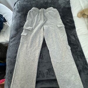 Gray Kids Cargo Pants